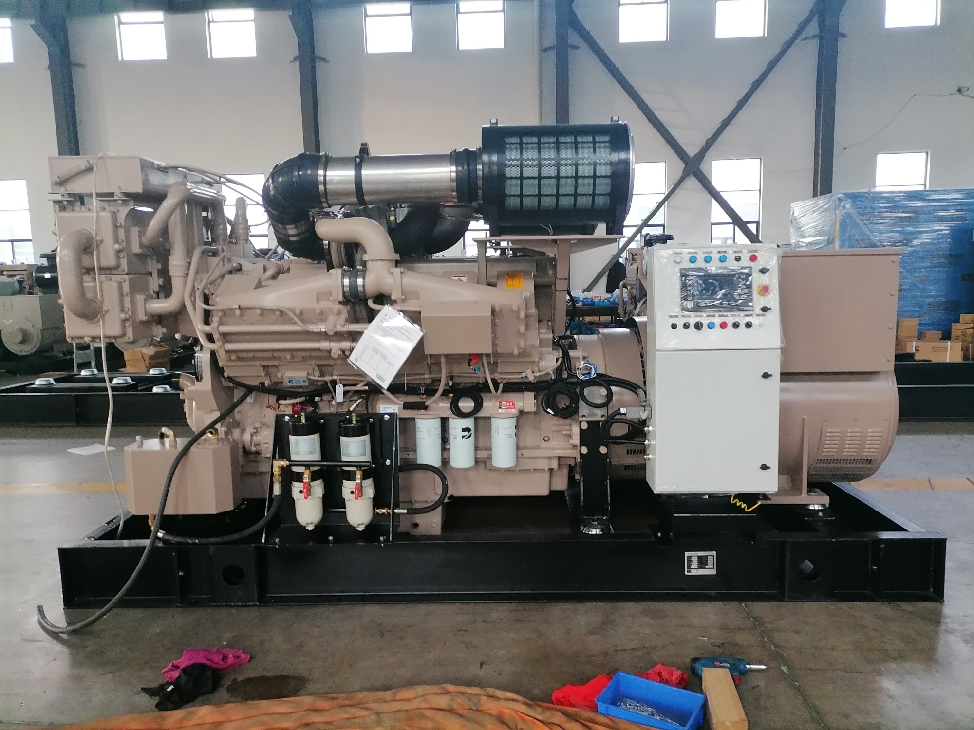 200KW250KVA AOTEMU Silent Diesel Generator was installed on the Ulaanbaatar grassland.
