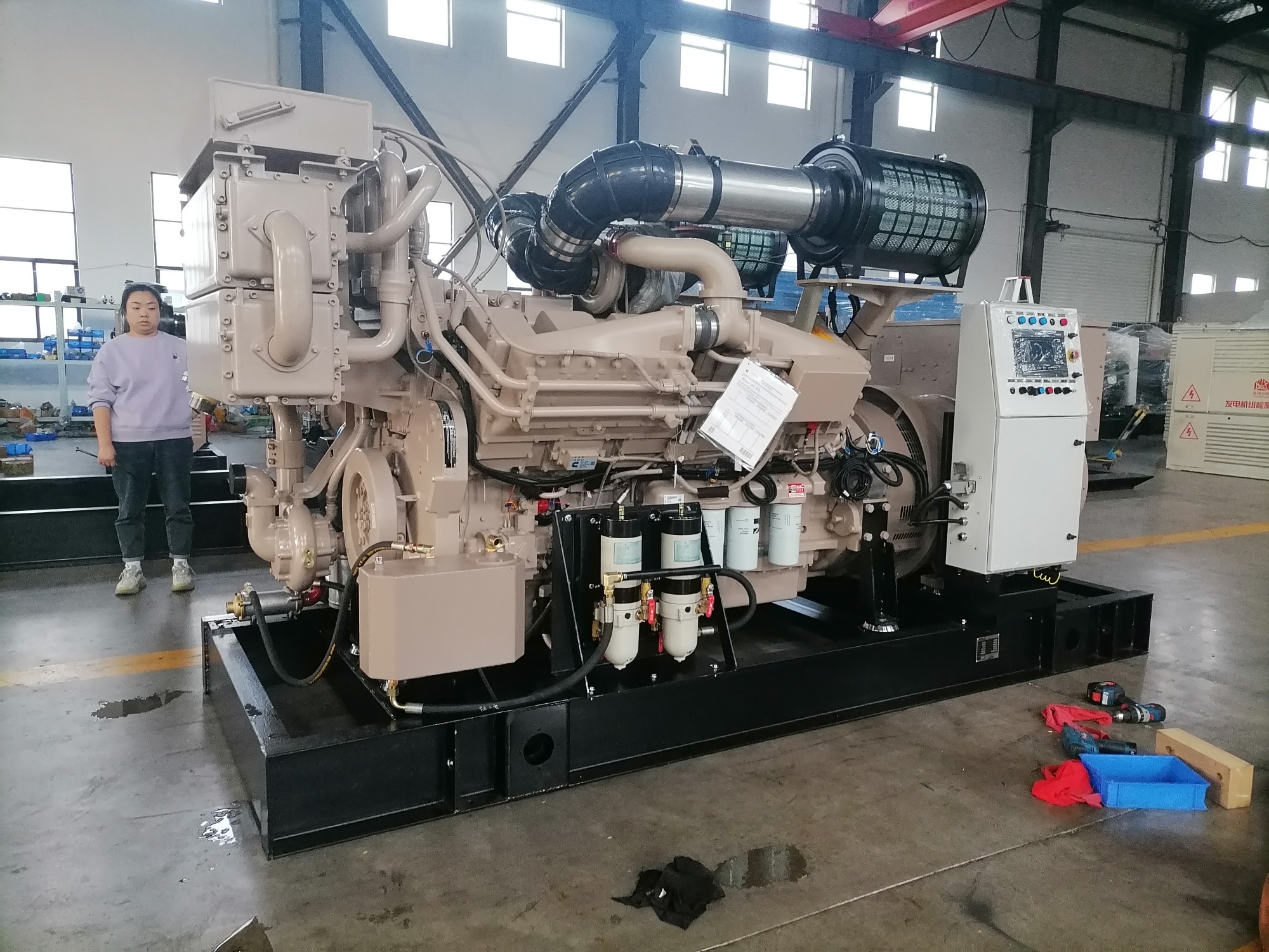 200KW250KVA AOTEMU Silent Diesel Generator was installed on the Ulaanbaatar grassland.
