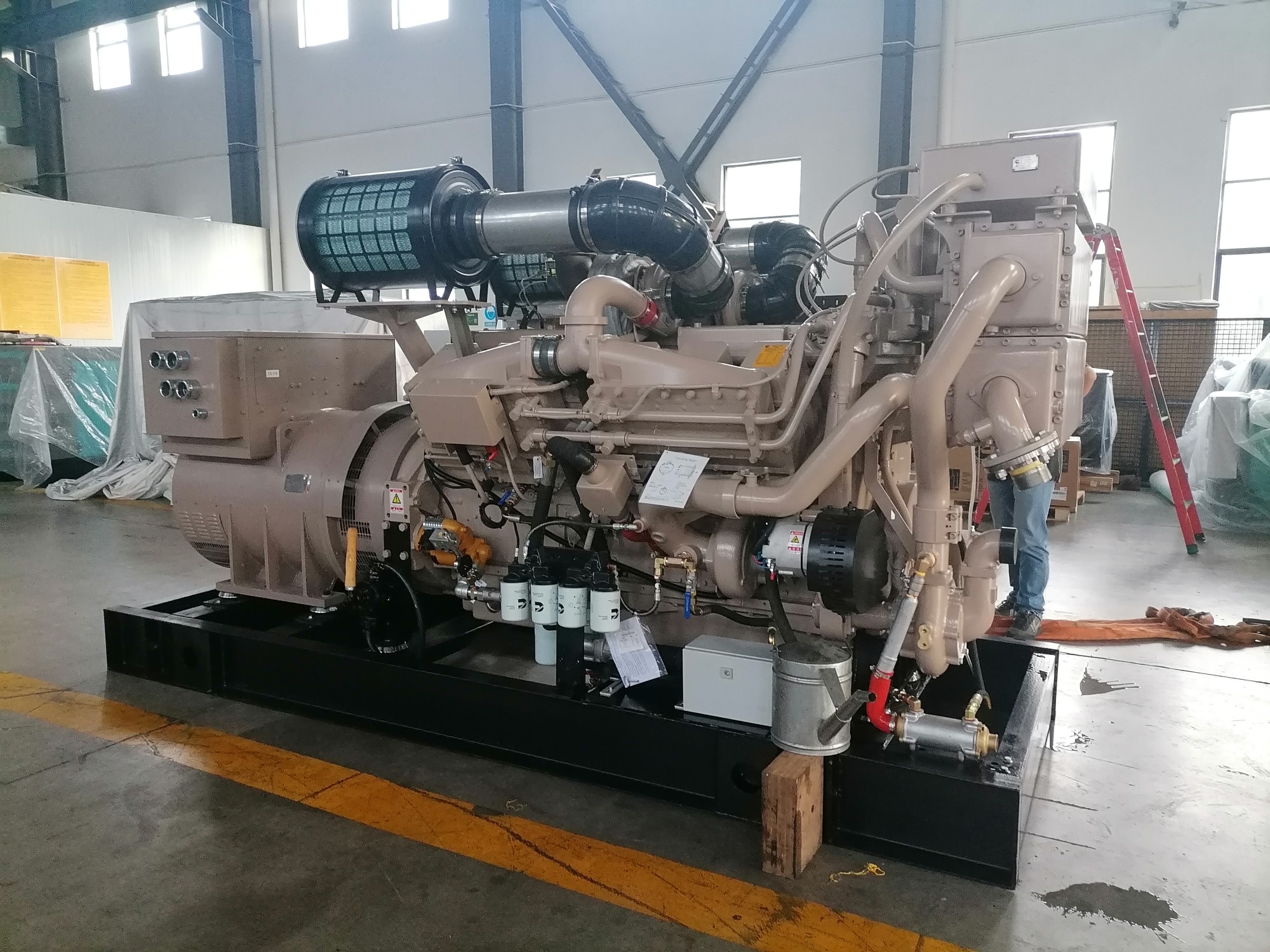 200KW250KVA AOTEMU Silent Diesel Generator was installed on the Ulaanbaatar grassland.